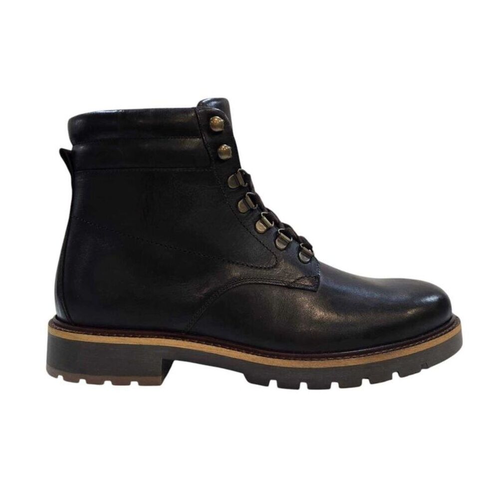 Firetrap Mens Portal Leather Hiking Boots / Dark Brown